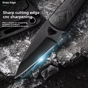 Couteau <span class=keywords><strong>de</strong></span> poche tactique multifonctionnel en acier inoxydable, mini couteau à lame fixe pour l'extérieur, couteau <span class=keywords><strong>de</strong></span> défense personnel à porter en collier, vente en gros, DIY - Product Image 3