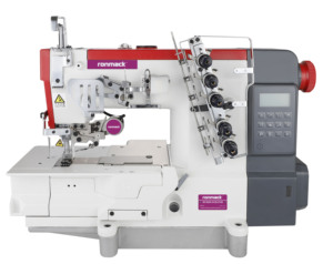 Machine à coudre industrielle à point de bourdon avec moteur pas à pas, coupe-fil à lit plat, engrenage et moteur, interlock automatique RONMACK RM-8500-01CB-UTDB - Product Image 1