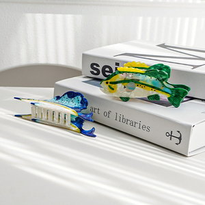 Bán Buôn Cá Nhân Phụ Kiện Tóc Cá Mập Cá Tóc Claw Tùy Chỉnh Acetate Betta Cá Thuyền Cá Kiếm Động Vật Câu Cá Claw Clip - Product Image 5