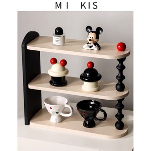 Retro Style Desk Storage Rack 3 Tier <b>Shelf</b> For Cup Display Organize Space Saving <b>Desktop</b> Organizer - Product Image 4