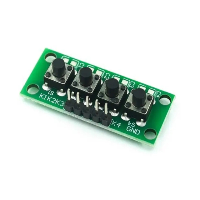 DIY Kit 1x4 4 Independent Key Button Keypad Keyboard Module Mcu for Student Class Design Graduation Project Experiment