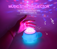 Lámpara de Noche Recargable con Cambio de Color RGB, Proyector de Estrellas de Silicona con Forma de Perezoso para Bebés y Niños, con Canciones y Ruido Blanco