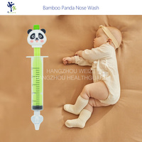 Aspirateur nasal pour bébé de style seringue blanc/vert 10 ml, fabriqué en Chine, soulage la rhinite, nettoyeur nasal, irrigateur nasal pour nourrissons