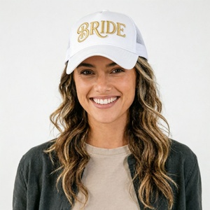 Personalized 3D Embroidered Bride <b>Wedding</b> Unisex Custom Trucker <b>Hat</b> Mesh Back Snapback Travel - Product Image 6