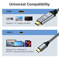 Câble USB C vers HDMI 2.1 8K 60Hz 4K 120Hz Type C vers HDMI pour moniteur, téléviseur, projecteur