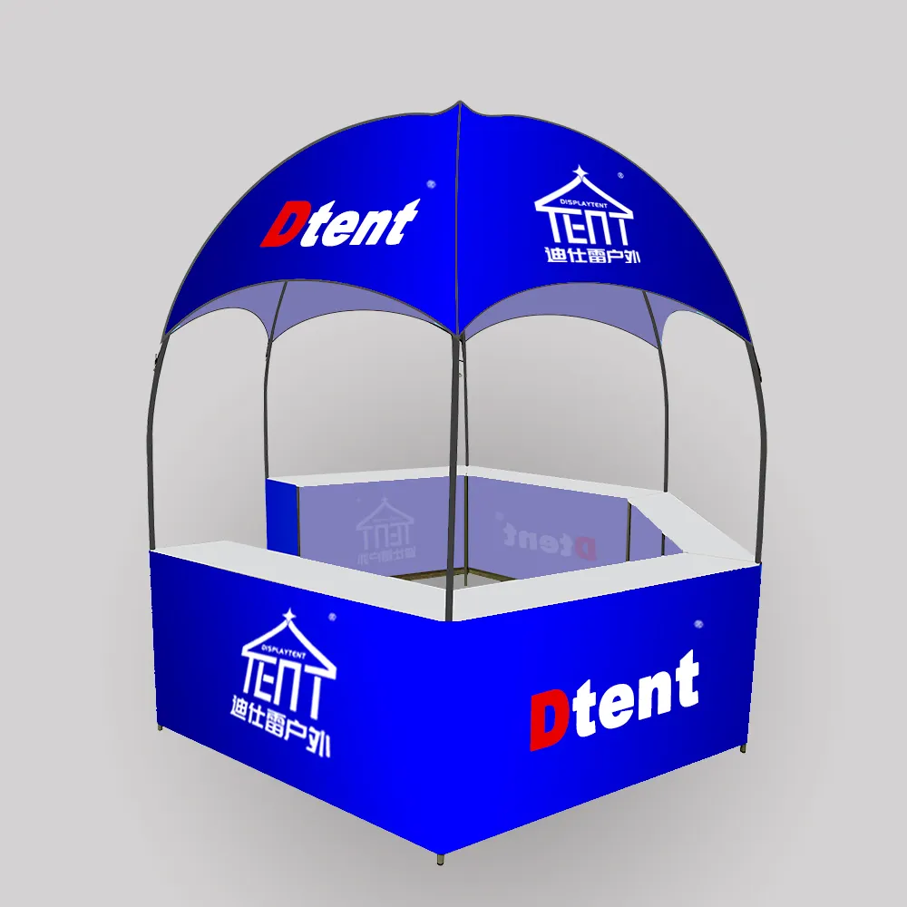 Dzelt Anpassen 3m Pavillon Werbung Pop-up Easy Dome Event Kiosk Messe Zelt Runde schwarze Plattform für Kuppel zelt