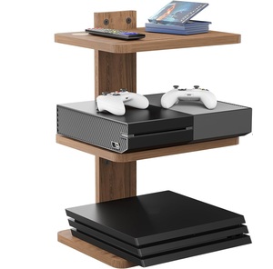 Étagère flottante en bois pour consoles de jeux, routeurs, décodeurs, lecteurs DVD sous la télévision - Product Image 1