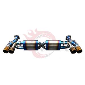 ระบบท่อไอเสียแบบวาล์ว Vortex Blue Burnt Titanium Valved Exhaust System Headers Catback สำหรับ Porsche 911 Carrera 991.2 991 3.0T Turbo ชุดแต่ง - Product Image 6