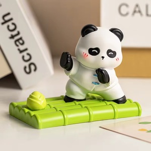 Soporte de teléfono de <span class=keywords><strong>Panda</strong></span> de bambú creativo de resina, figura de <span class=keywords><strong>Panda</strong></span> de <span class=keywords><strong>Kung</strong></span> <span class=keywords><strong>Fu</strong></span> chino personalizado, soporte de tableta de teléfono de escritorio de oficina perezosa - Product Image 6