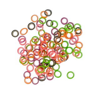 बालों की चोटियों, पालतू जानवरों की ग्रूमिंग और दांतों के गैप के लिए बहुउद्देशीय इलास्टिक रबर बैंड 1/8 3/16 1/4 5/16 इंच 3.5oz 4. - Product Image 5