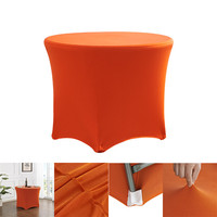 Couvertures de table rondes extensibles 6FT bon marché nappe de fête couverture de table en spandex élastique décoration de mariage