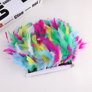 Frange de <span class=keywords><strong>plumes</strong></span> de chandelle multicolores en gros, garnitures décoratives en <span class=keywords><strong>plumes</strong></span> de dinde naturelles teintes pour mariages et fêtes DIY - Product Image 5