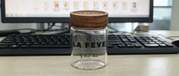 Bocal hermétique en verre borosilicate de qualité alimentaire, anti-humidité, anti-poussière, transparent, avec couvercle à vis en bois