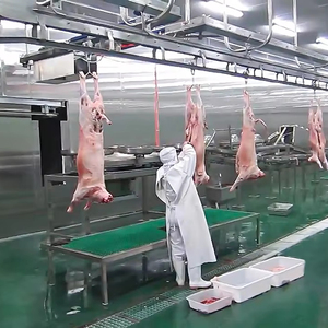 Hiệu quả cao Halal thép không gỉ Lò mổ thiết bị cừu dê giết mổ dòng động cơ butcher công cụ cho thịt cừu chế biến - Product Image 1