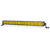 Barre LED jaune de 18 pouces, en aluminium durable, 96W, profil bas, 12V, pour voitures et camions