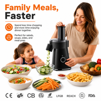 Hachoir Électrique Multifonctionnel pour Légumes, Oignons, Frites, Ail, Pommes de Terre, Râpe à Fromage, et Râpe à Carottes