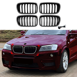 Calandre avant BMW X3 F25 2011-2013 noire à LED, simple ou double ligne, avec éclairage - Product Image 1