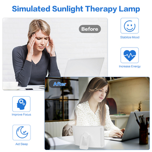 Lampe d'humeur USB pour appareils ménagers, luminosité réglable, lumière thérapeutique pour l'insomnie, usage domestique, matériau ABS blanc - Product Image 3