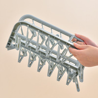 Séchoir rotatif double barre à 360 degrés, multi-pinces, pour vêtements, sous-vêtements et chaussettes, pliable, pour la maison, vente en gros
