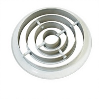 Diffuseur d'air à jet multi-anneaux à direction réglable, grille de registre durable en aluminium pour système de CVC, pour le chauffage et la climatisation