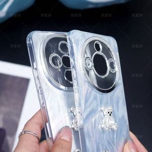 25088 Sang Trọng Bạc <span class=keywords><strong>Little</strong></span> Bear Rhinestone Điện Thoại Di Động Trường Hợp Đối Với Apple15 11 Pro 11 Pro Max Đẹp Lấp Lánh Thiết Kế Cho Iphone - Product Image 5