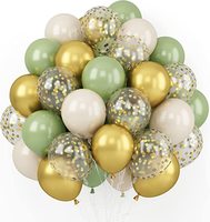 50 pièces ballons métalliques or blanc confettis or pour filles anniversaire mariage Baby Shower ballon pour anniversaire fête fournitures