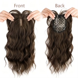 Extensiones de Cabello Pre-Adheridas <span class=keywords><strong>SHEIN</strong></span> para Mujer, Cubre las Canas, Aporta Volumen, Topper para Cabello Corto, Liso, Resistente a Altas Temperaturas - Product Image 4
