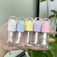 Coeur Forme Ronde Couvercle 6ML Bouteille Transparente Brillant À Lèvres Conteneur Rechargeable Vide Rouge À Lèvres Tube Lip Glaze Bouteille