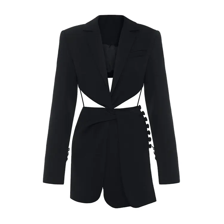 OEM Luxury Clothing Ladies Business Dress Long Sleeve Short Office Wear Blazer Vestido Casual Women Formal Blazer Dresses