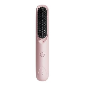 ポータブルワイヤレスヘアストレートブラシヘアフレンドリー充電式フラットアイロン - Product Image 1