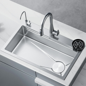 Nouvelle Évier de Cuisine Monobloc en Acier Inoxydable Noir, Grande Taille, Fait Main, Haute Qualité, <span class=keywords><strong>Prix</strong></span> pour Commande en Gros - Product Image 1