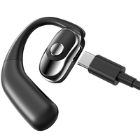 Earbud Nirkabel 5.4 F32 Headset Pengait Telinga Terbuka ENC Mikrofon Ganda Pengisian Daya Type-C IPX4 Headphone Olahraga