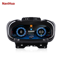 Amélioration de l'Intérieur de Voiture Pour Renault Koleos Megane 4 2016-2019 Tableau de Bord LCD Automatique Compteur de Vitesse Cockpit Écran Fantôme Autoradio Android