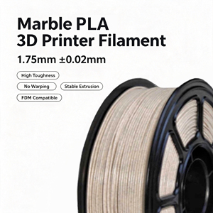 Filamento PLA para Impresora 3D con Bajo Olor, Aspecto Mármol, Diámetro de 1.75 mm, Temperatura de Impresión de 200 °C, Buena Adhesión entre Capas, Sin Burbujas - Product Image 2