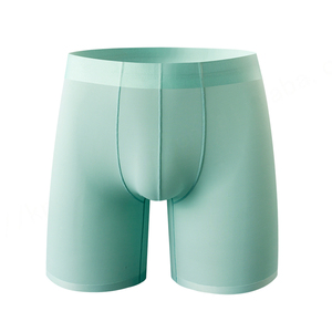 Boxers mi-hauts en maille tricotée de nylon pour hommes – Confortables, respirants, antibactériens, séchage rapide, couleur unie – Vente en gros - Product Image 4