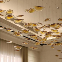 Lustre LED moderne sur mesure pour plafond haut, luminaire suspendu en verre pour hall d'hôtel, lustres de luxe pour escalier, villa, salon