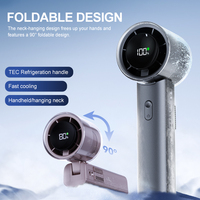 Ventilador de Mano Recargable Portátil de Alta Velocidad con Batería KC de 4500 mAh, Logotipo Personalizado Disponible, Mini Ventilador USB Compacto y Plegable de Bolsillo