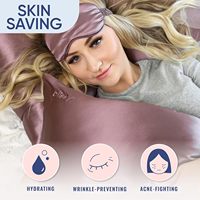 Taie d'oreiller en soie - 100% soie de mûrier pure - 22 Momme 6A fibres de haute qualité - Housse d'oreiller en soie pour les cheveux et la peau - Taille standard