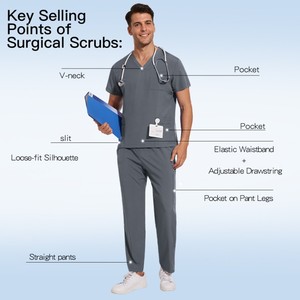 Uniforme <span class=keywords><strong>médical</strong></span> Cargo Doctor <span class=keywords><strong>en</strong></span> <span class=keywords><strong>ligne</strong></span>, Boutique de blouses d'hygiénistes professionnelles, 42168 Uniformes médicaux unisexes - Product Image 2