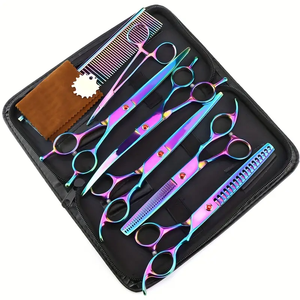 베스트셀러 7.0인치 애완동물 미용 가위 완벽한 다기능 애완동물 미용 세트 강아지에게 이상적인 크리스마스 선물 - Product Image 1