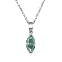 Collier pendentif Adodo 8 Niche Design 1Ct Moissanite en argent sterling S925, œil de cheval, luxe rhodié pour femmes, pour mariage