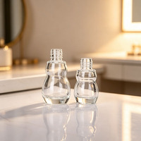 Flacons compte-gouttes en verre de luxe en forme de gourde 6ML 12ML, dorés électrolytiquement, estampage à chaud pour huiles essentielles et parfums