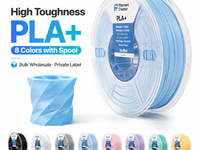 Filamento PLA+ 1.75mm ad Alta Resistenza, 8 Colori con Bobina, Filamento per Stampante 3D per Bambu Lab Prusa