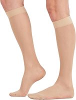 Chaussettes de compression 20-30 mmHg à bout ouvert, hauteur genou, transparentes, en spandex tricoté, favorisant la circulation