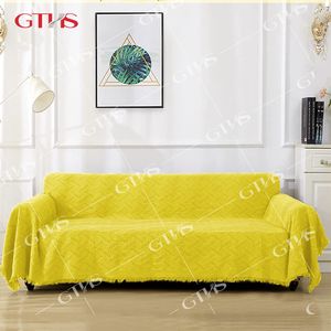 Özel düz renk lüks kanepe koruyucu <span class=keywords><strong>Recliner</strong></span> kanepe fırfır jakarlı 3 kişilik streç kanepe kapakları Modern - Product Image 6