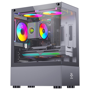 Snowman PC Trường Hợp Chơi Game Đầy Đủ Xem Kép Tempered Glass Với USB3.0 Cổng Màu Đen GPU Giới Hạn 305Mm Trong Chiều Dài PC Trường Hợp Máy Tính - Product Image 1