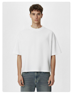 Camisetas Oversize de Algodón 100% para Hombre, Estilo Americano Streetwear, 260GSM, Lavadas, Retro, con Estampado DTG, Lisas - Product Image 4