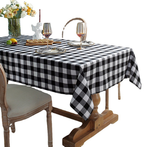 Nhuộm polyester-bông lễ hội Giáng sinh trang trí Khăn trải bàn, màu đỏ và màu xanh lá cây rô bàn cà phê và Khăn trải bàn - Product Image 6