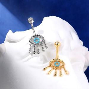 Toposh tendance 316l chirurgical en acier inoxydable corps sexe cristal nombril <span class=keywords><strong>banane</strong></span> élégant nombril anneau piercing bijoux - Product Image 5