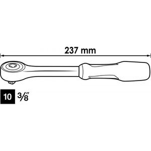 VIGOR - V6008 Cliquet réversible à poignée rotative 360 ° 3/8 '' - EAN 4047728060080 RATCHETS 3/8" - Product Image 2